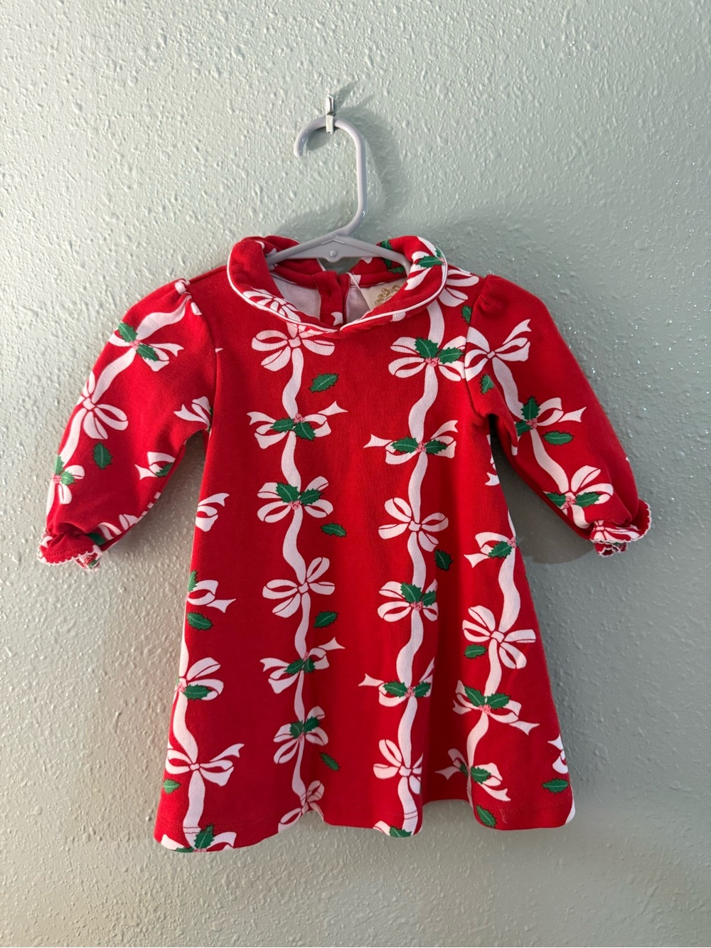 The Beaufort Bonnet Company Red Bow-Print Dress